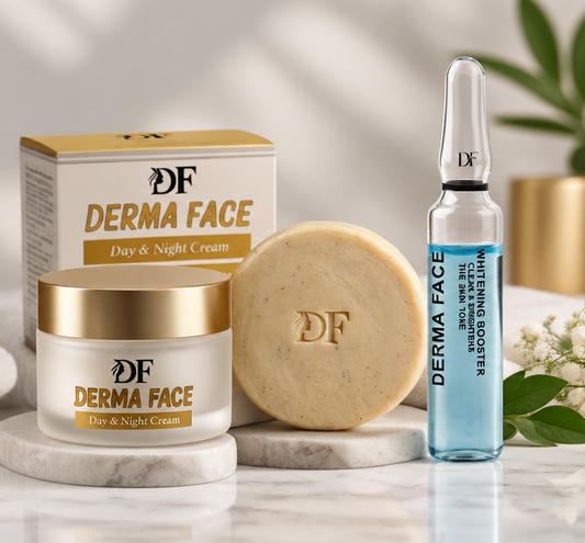 DF Derma Face Complete Skincare Combo – Cream, Soap & Whitening Booster